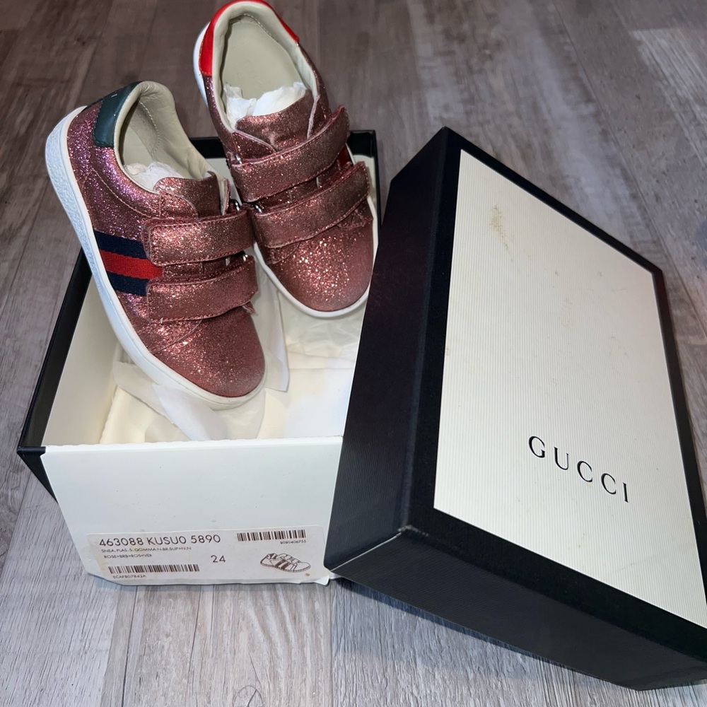 Toddler girl pink Gucci Sneakers